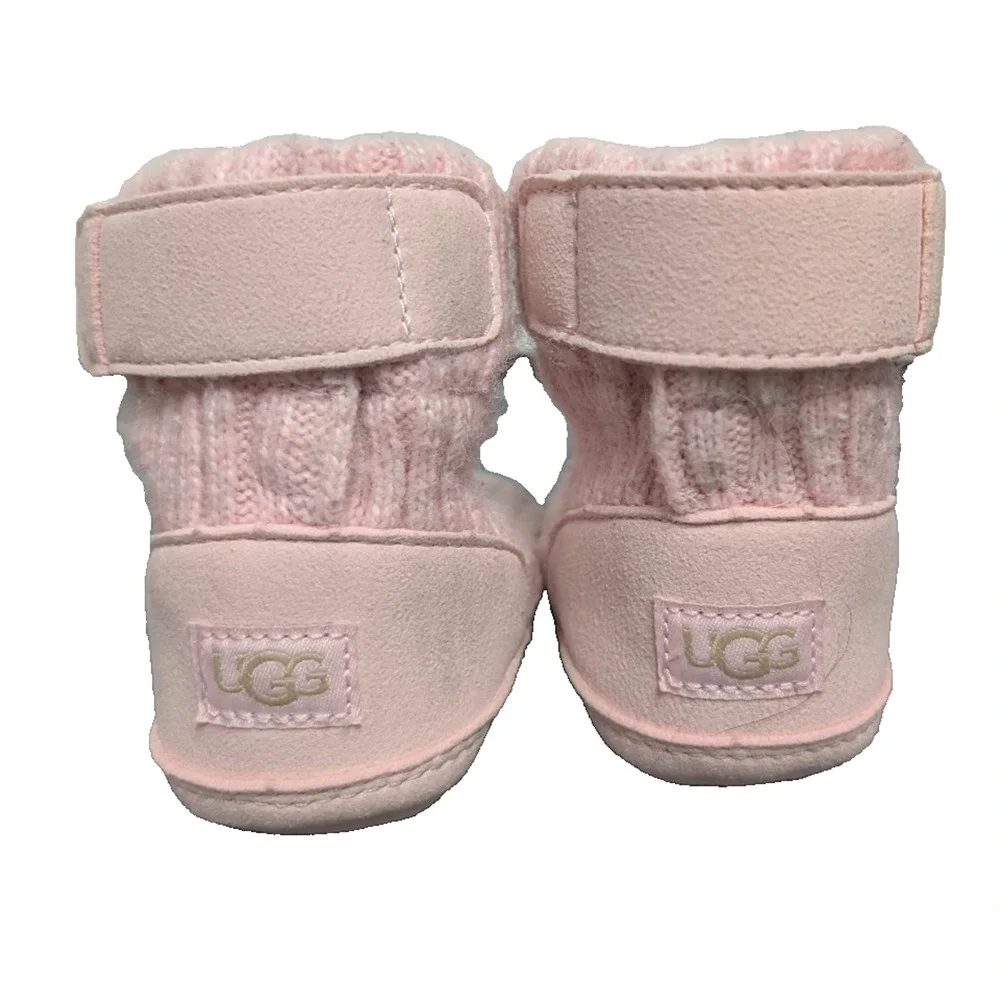 Ugg Skylar Slippers Baby Girl 0/1 Pink Knit Soft Shoe Cozy Bootie Boots Light